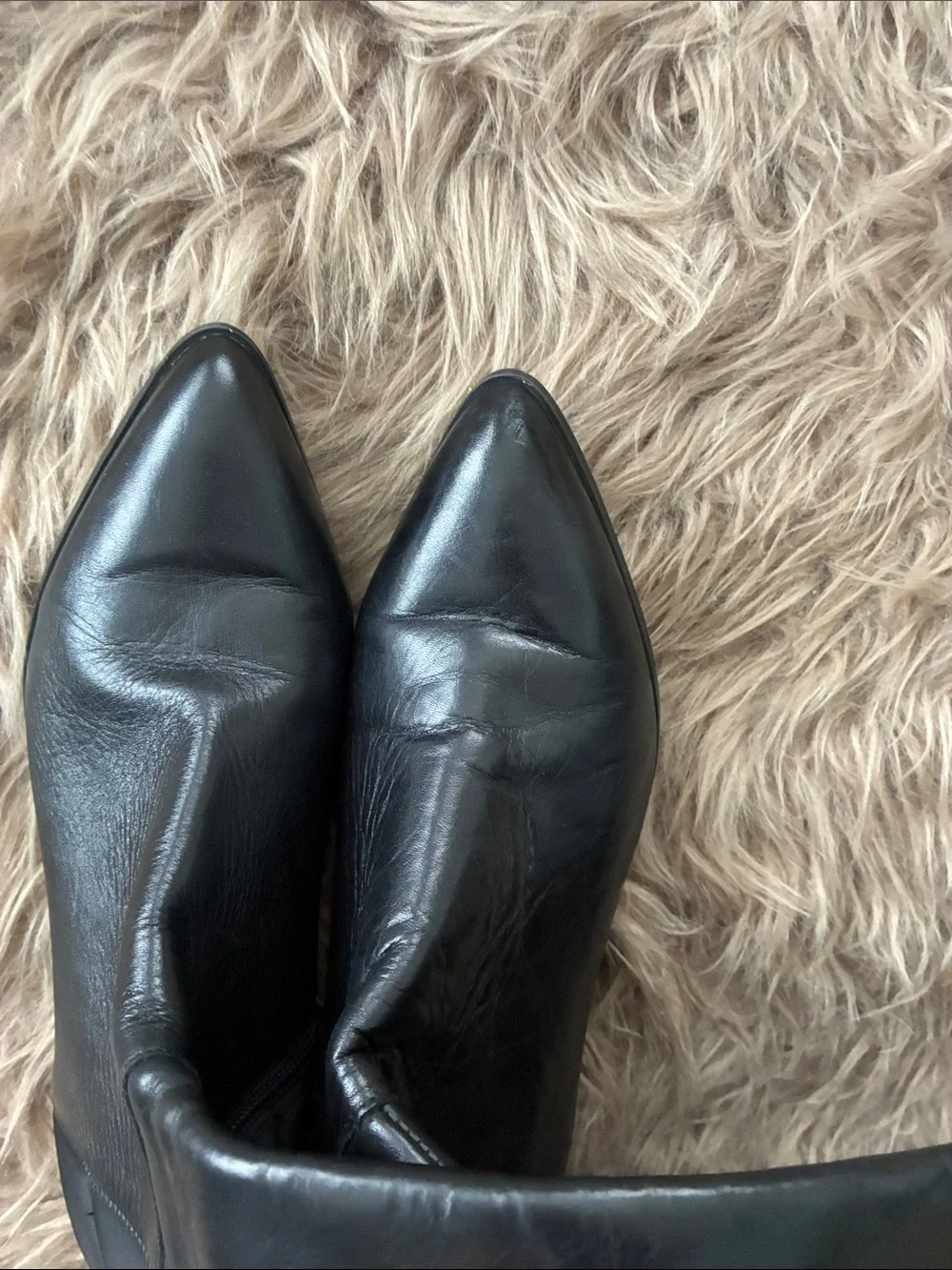 Nine West Black Over-the-Knee Stretch and Leather Boots